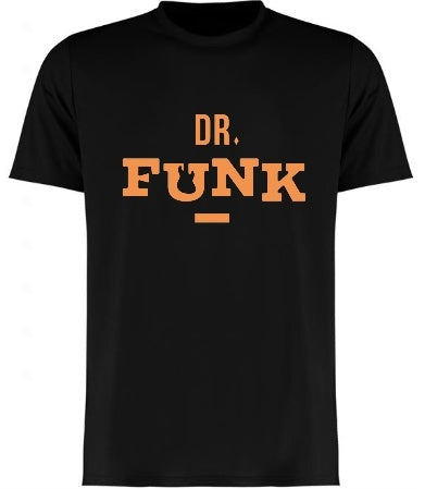 Dr Funk T Shirt Orange Logo Front Chest Big