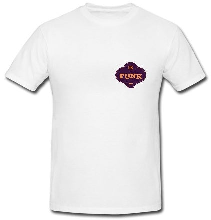 Dr Funk T Shirt Purple Bass Peg Small On Left Chest